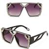 Crystal Oversized Square Sunglasses,diamond Glitter Sunglassesretro Thick Frame Sunglasses for Polarized Mirrored Sun Glasses Lightweight Frame Uv400