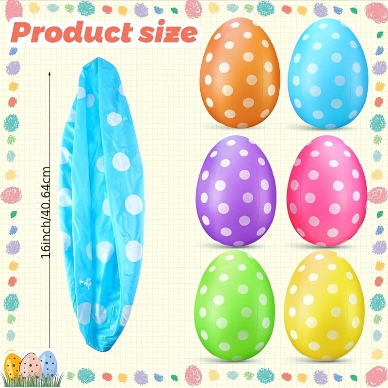 Buntes Riesiges Osterei PVC Aufblasbarer Ball Ballon Osterdekoration (Wähle zufällig einen Ballon und eine Luftpumpe aus)