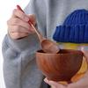 2Pcs Small Wooden Spoons Japanese Style Soup Dessert Spoon Cute Teaspoon Coffee Mixing Spoon Kitchen Natural Wood Tableware