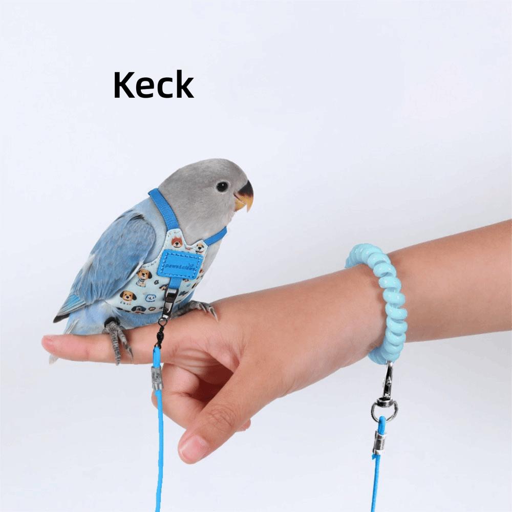 Nowa Oddychająca Szelka do Latania dla Papugi Anty-Dziobanie Wygodny Lotny Kombinezon dla Ptaków Regulowana Szelka do Latania dla Papug Małe Papugi
