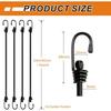 24 Inch Bungee Cords With Hooks Heavy Duty Elastic Tie Down Straps For Tarps Luggage Tent Bike Camping Garden