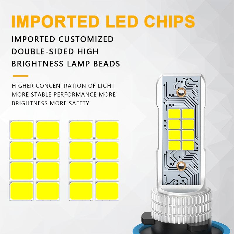 2 Pezzi Lampadine LED H8 H11 H16 JP 9005 HB3 9006 HB4 LED Lampadine Fendinebbia Auto Luci Diurne DRL per Auto 12V 6000K Bianco