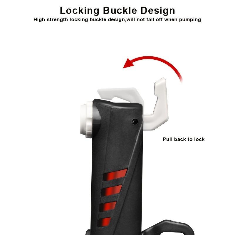 1SET Aluminum Mini Bike Hand Air Pump with Hidden Hose Portable Bicycle Tire Inflator with Mount Bracket Multi Nozzle