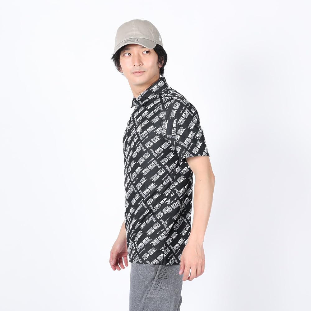 Ping Apparel Short Sleeve Polo Shirt Logo Golf Size M Men's (Bias Print) / / 621-3160301 010_Black,