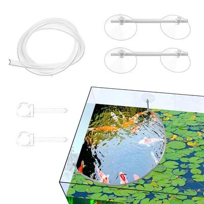 Barrière pour Plantes Flottantes Anneau d'Alimentation pour Poissons Sépare & Protège les Plantes Flottantes Anneau d'Alimentation Améliore la Qualité de l'Eau Filtre d'Aquarium