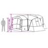 Family Tent for 12 Persons Gray and Orange 760 x 645 x 230 cm