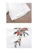Women's Retro Korean Style Plus Size Embroidered Cotton Linen T-Shirt
