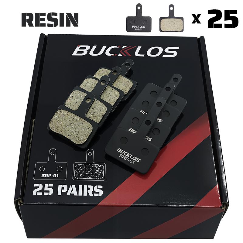 25 Pairs BUCKLOS Disc Brake Pads for SHIMANO B01S B05S Ceramic Resin Bicycle Hydraulic Brake Pads Road Mountain Bike Brake Pads Resin
