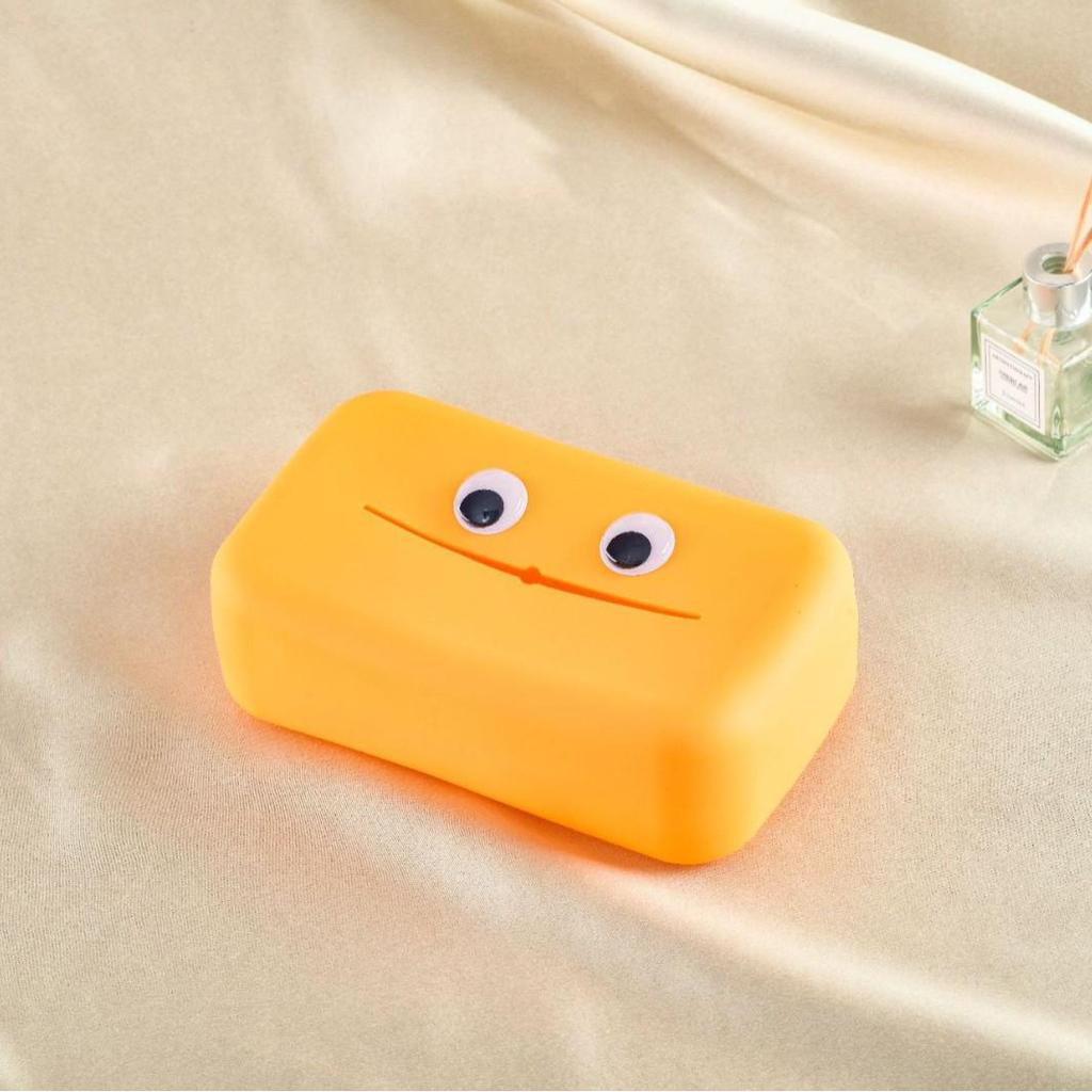 Cream Style Soft Silicone Tissue Box for Living Room Coffee Table