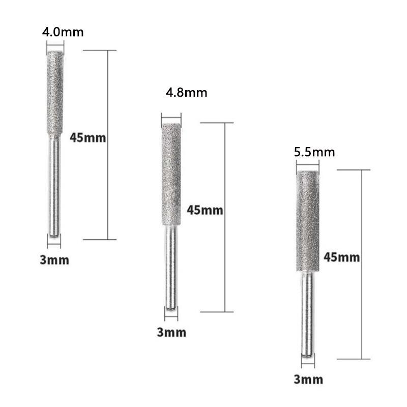 8Pcs Chainsaw Bits Titanium Plated Diamond Sharpener High Hardness Electric Chainsaw File 4/4.8/5.5Mm Chainsaw Sharpener Stone