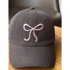Korean Baseball Cap, Girls' Bow, Sweet, Cute, Romantic Pink Hat, Versatile Soft Top Duckbill Cap