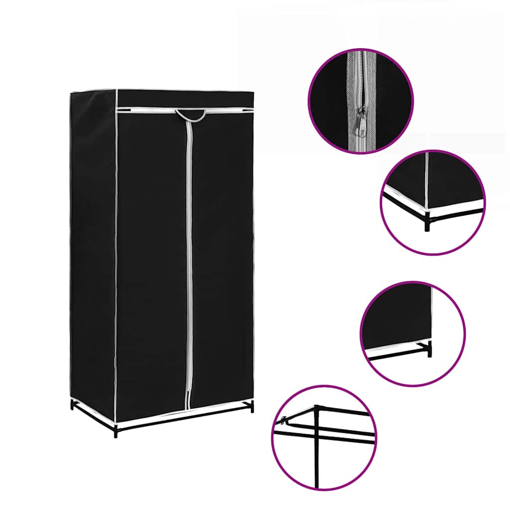 Wardrobe Set 2 pcs Black 75 * 50 * 160 cm