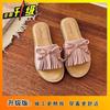 Fashion out versatile beach Internet celebrity cool slippers women 2025 summer new flat bottom one word cool slippers women wear