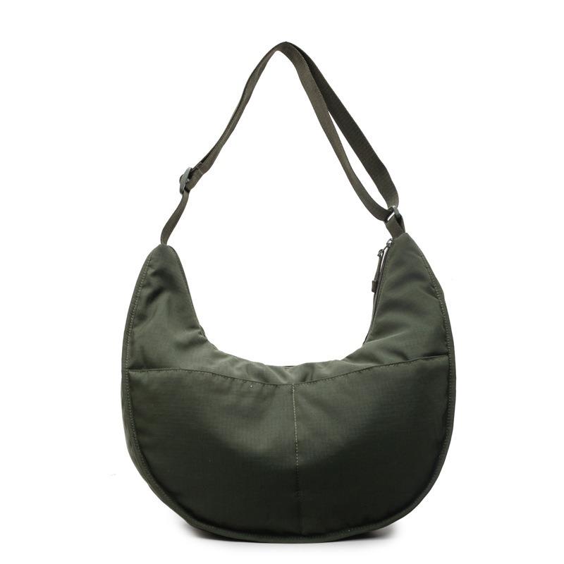 Canvas Bag Women's Large-capacity New Niche Feeling Summer Shoulder Messenger Bag Versatile Commuter Dumpling Bag