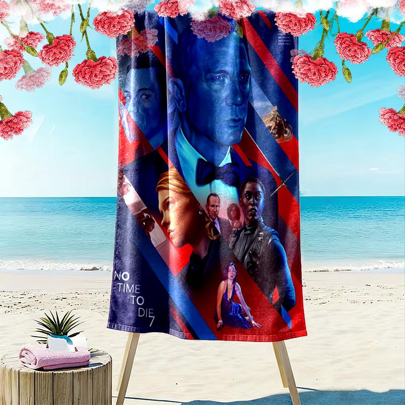 Espionage Intrigue Quantum Solace beach towel soft Beach towel for vacation photos swim Absorbent bath towel Outdoor pool towel beach