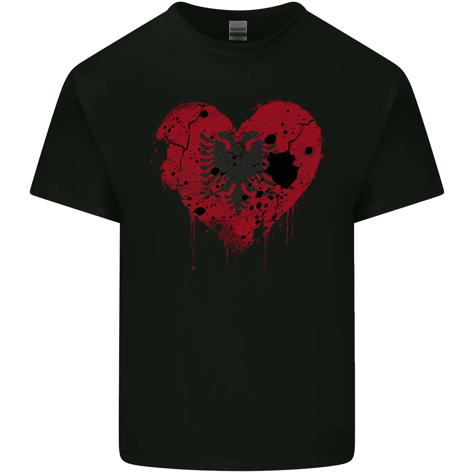 Love Albania Flag Albanian Day Football Kids T-Shirt Childrens M