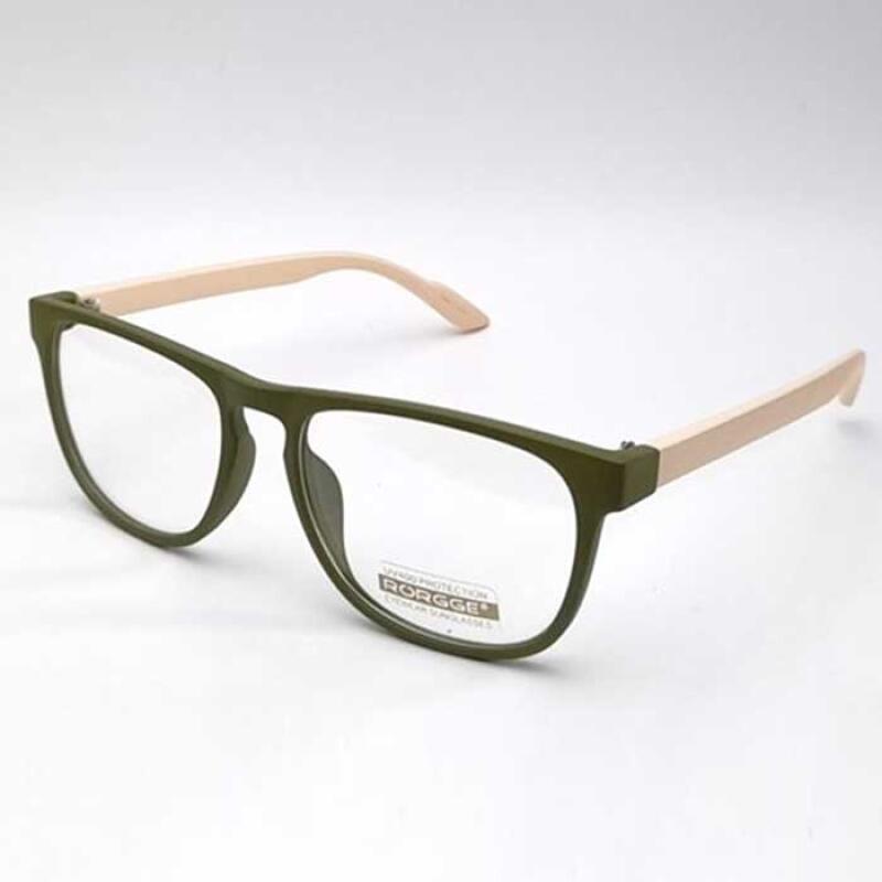 My Style SIMPLE Basic Horn-Rimmed Glasses Frame 2 Colors 1822737 matte khaki