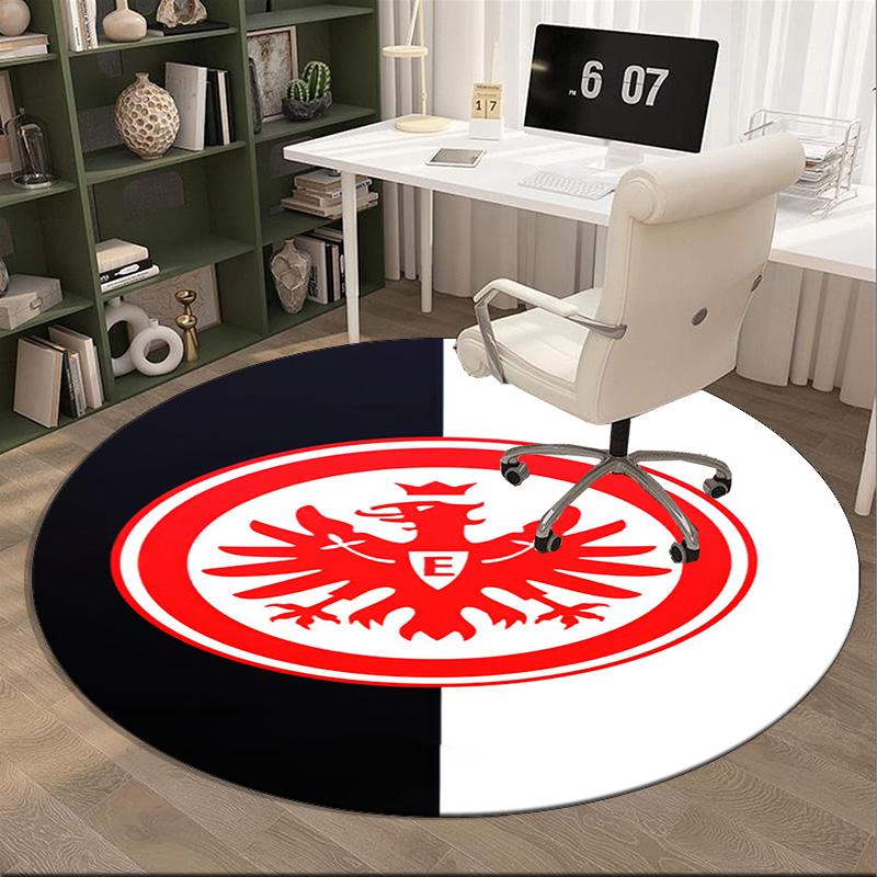Eintracht Frankfurt Crest Round Rug for Livingroom,Bedroom, Palyroom, Chair Rug, Area rug, Circle Carpet, Fan Christmas gift