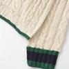 Women's PB&ZA 2024 Autumn/Winter Cable Knit V-Neck Cardigan