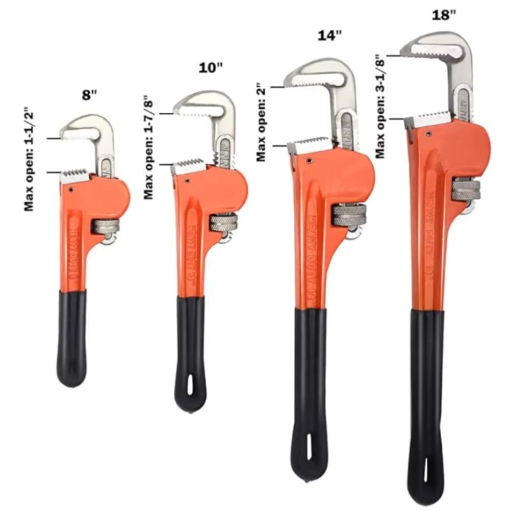 Heavy Duty Adjustable Pipe Wrench Universal Plumbing Tool for Faucet Tube Key Clamp Spanner Plumber
