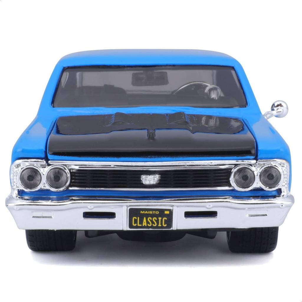 Maisto Scale Chevrolet Chevelle 1966 Blue Custom Classic Muscle Series Diecast Model Finished 31333 1/24 / Car, Product,