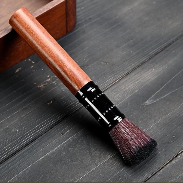 Kaffekvarn med trähandtag Mjuk borste - Fäller inte Rengörare för bänkskiva och Kaffepulverborste