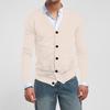 Men's Casual V-neck Knitted Fitted Shirt Jacket