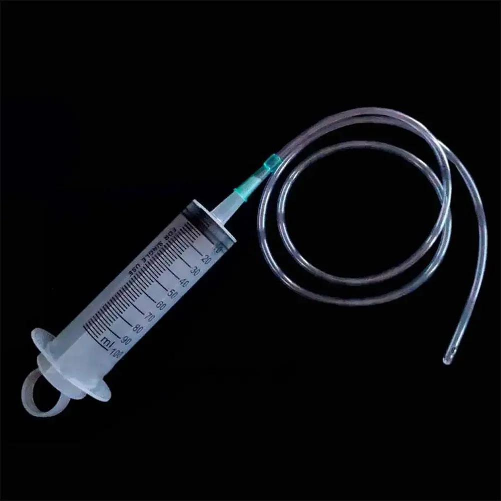 NEW 150/300/550ml Large Capacity Syringes Oil Pump With 1m Hose Pet Feeding Measuring Pump Hydroponics Nutrient Big Syringe