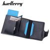 New Men's Card Bag RFID Anti-magnetic Side Push Card Aluminum Box Buckle Retro Card Clip Men