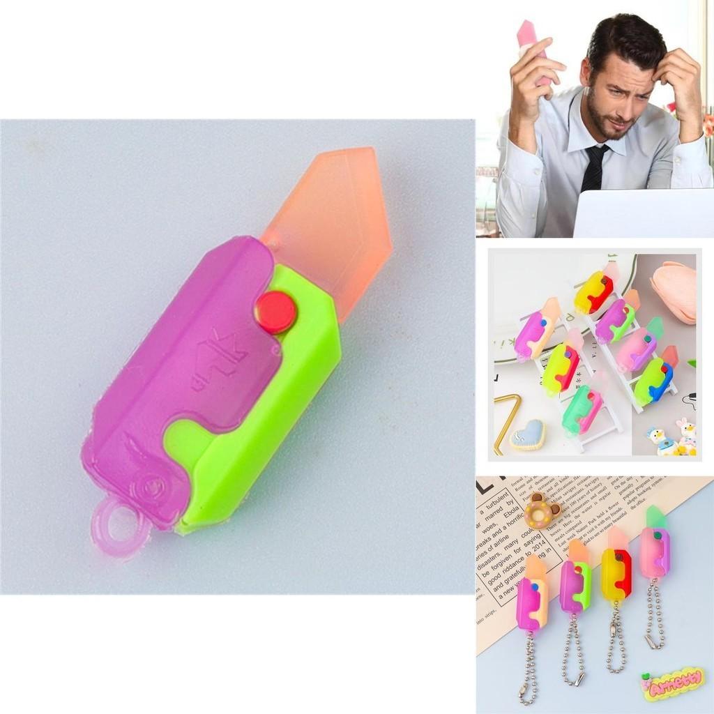Mini Carrot Knife Keychain Creative Key Pendant Decompression Toy Small Size Carrot Knife Factory Direct Sales