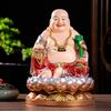 Harz Maitreya Buddha Statue Chinesischer Stil Buddha Statue Ornament Haushalt Verehrte Statue Heimdekoration Wohnzimmer Dekoration