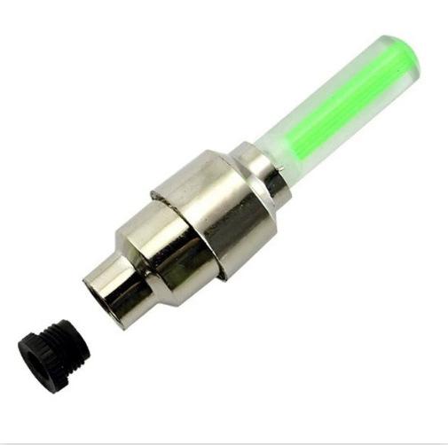 2pcs Bicycle Tire Valve Cap Lights LED Glow Sticks Night Riding Safety Accessories for Bike Wheel Valve Stem