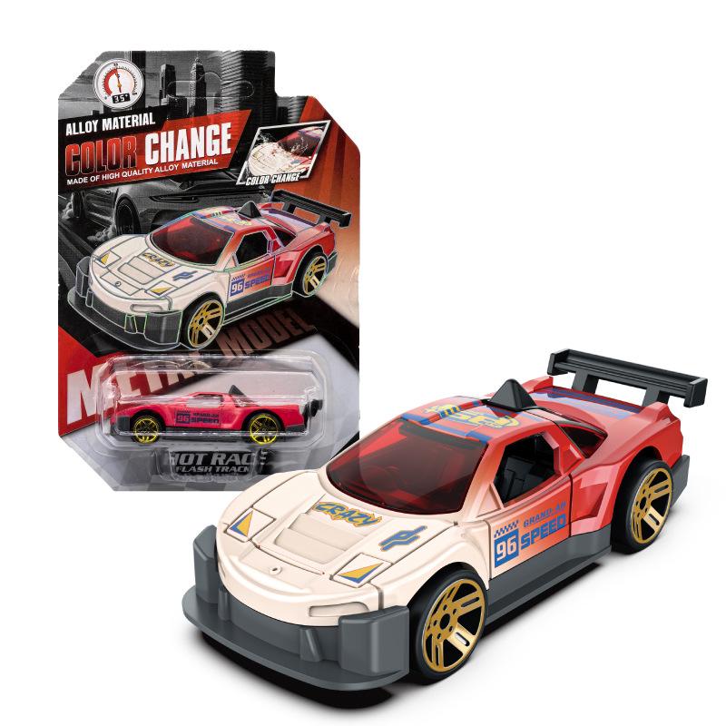 Water-Reactive Color-Changing Alloy Racing Car Model 1:60 Pull-Back Toy for Boys