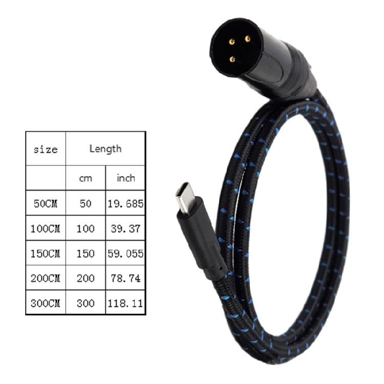 Professional TypeC Male to XL Cable Exceptional Sound Clarities for Laptops