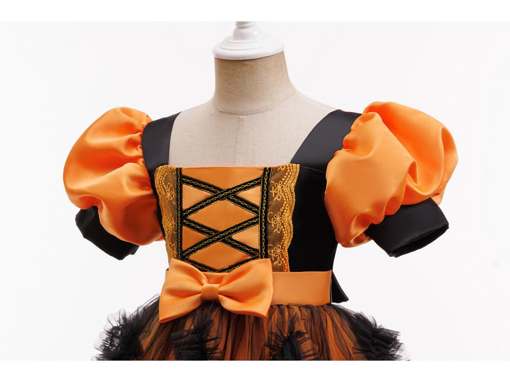Girls' Halloween Witch Princess Dress Cosplay Masquerade with Mesh