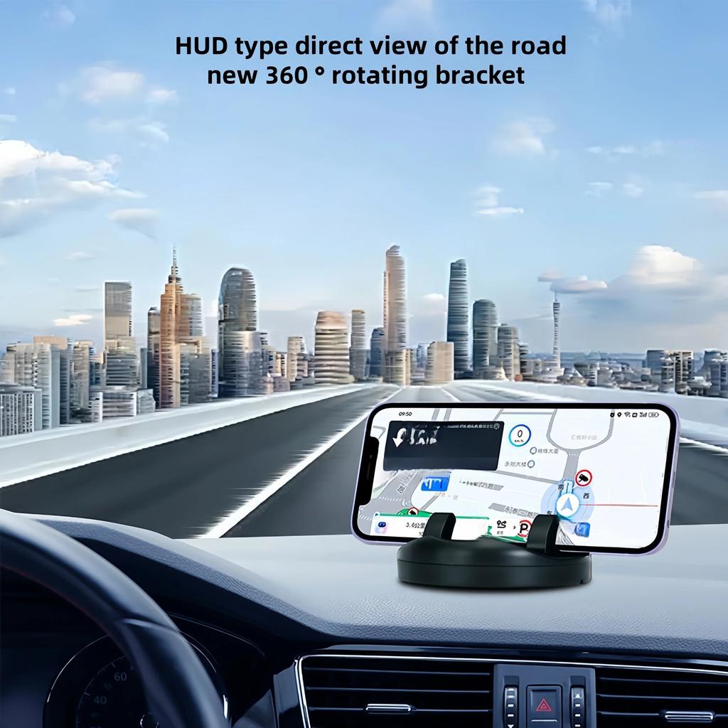 HUD Auto Armaturenbrett Handyhalterung 360° Rutschfeste Halterung mit Parknummernschild