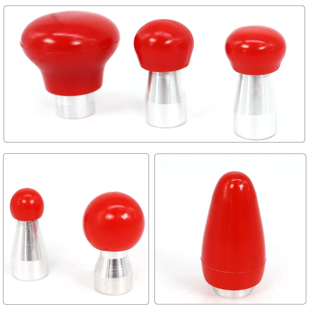 6Pcs Car Dent Repair Tool Leather Hat Hammer Replacement Head Dent Repair Replacement Head Hook Top Pit Tool M8 thread