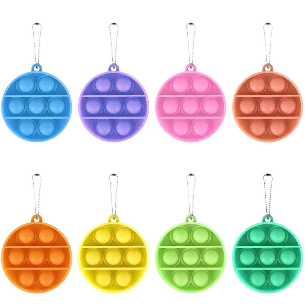Children Adult Push Bubble  Sensory Toy Key Ring Educational Toy
