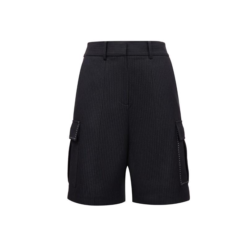Veromoda 2025 Early Spring Striped Commuter Shorts