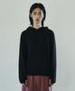 Brushed Fingerhole Slim Hoodie [Black]