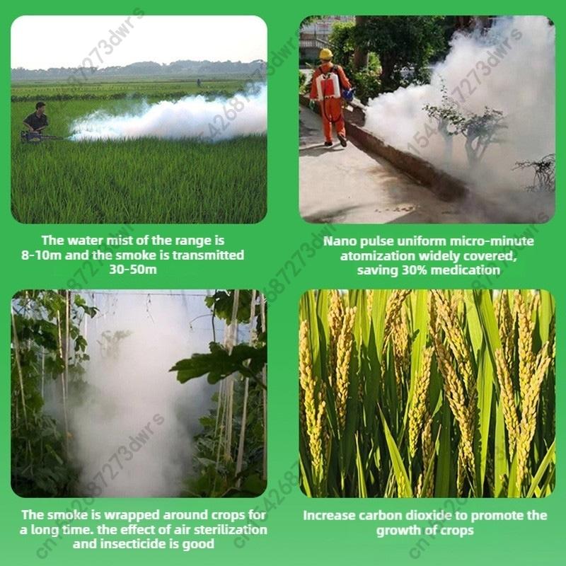 Dual Pipe Pulse DC Electric Sprayer for Vegetable Greenhouses, Orchards & Livestock Farms, Insecticide Pesticide Fog Machine