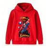 Kids Boys Girls Long Sleeve Hoodie Super Hero Print Casual Pullover Sweatshirt for Children Daily Wear