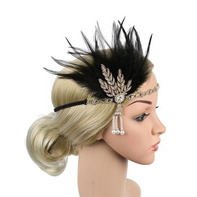 Headband Sequin Hair Band Masquerade Party Hair Accessories Korean Style Headband Feather Headwear
