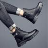 Herren Stiefel mit dicker Sohle 6CM Erhöhung und warm Herbst und Winter Neue Herren High-Top Arbeitsstiefel Jugend Plus Samt Dicke Sohlen 38-44