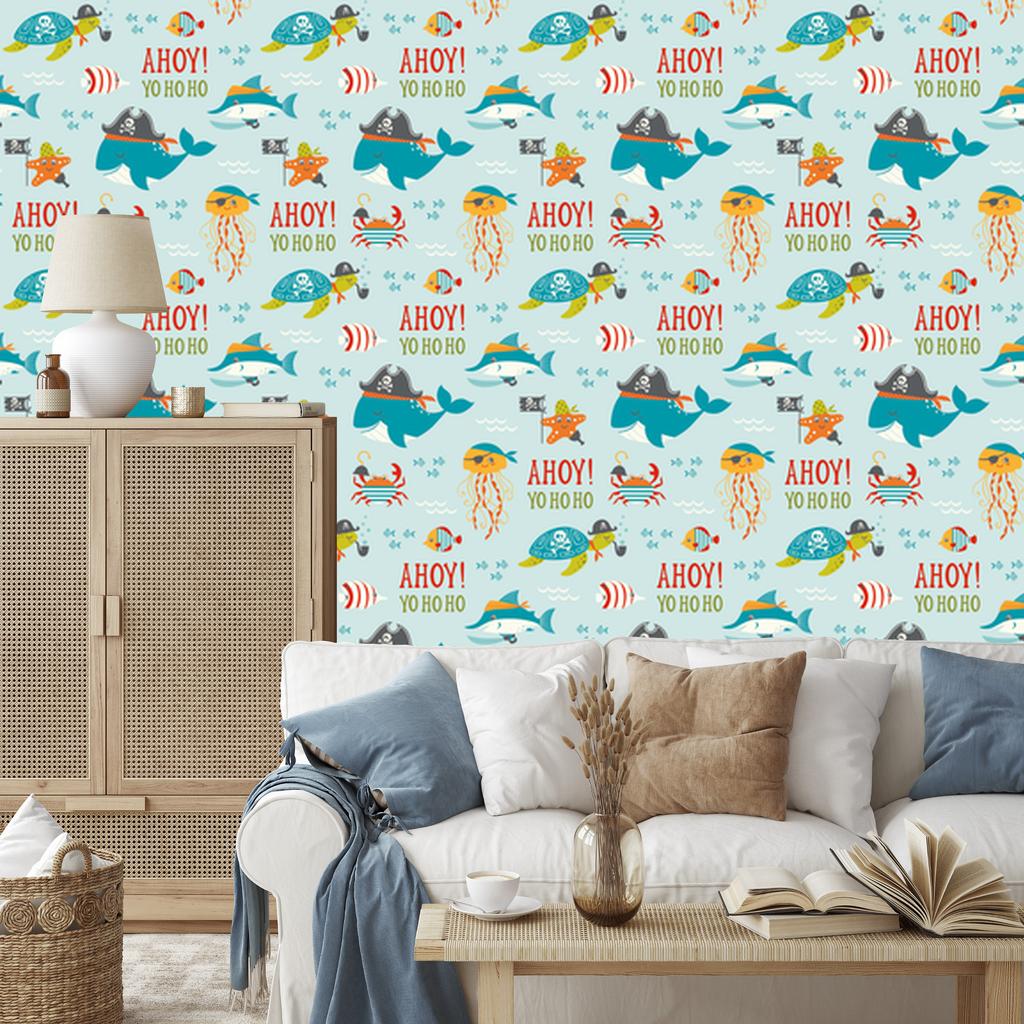 Pirates wallpaper for living room and bedroom 50x1000