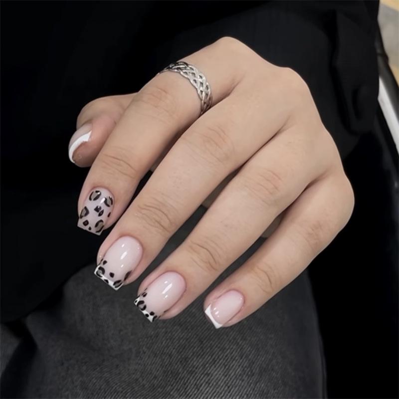 Long Wear Flash Color Diamond Bow False Nails - European & American Style