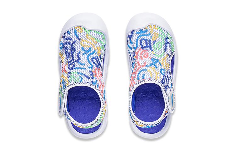 Li Ning YOUNG Tracing Huiyou 2.0 Children's Sandals Standard White/Fresh Fruit Yellow/Bright Royal Blue Kids' YKKT014-3