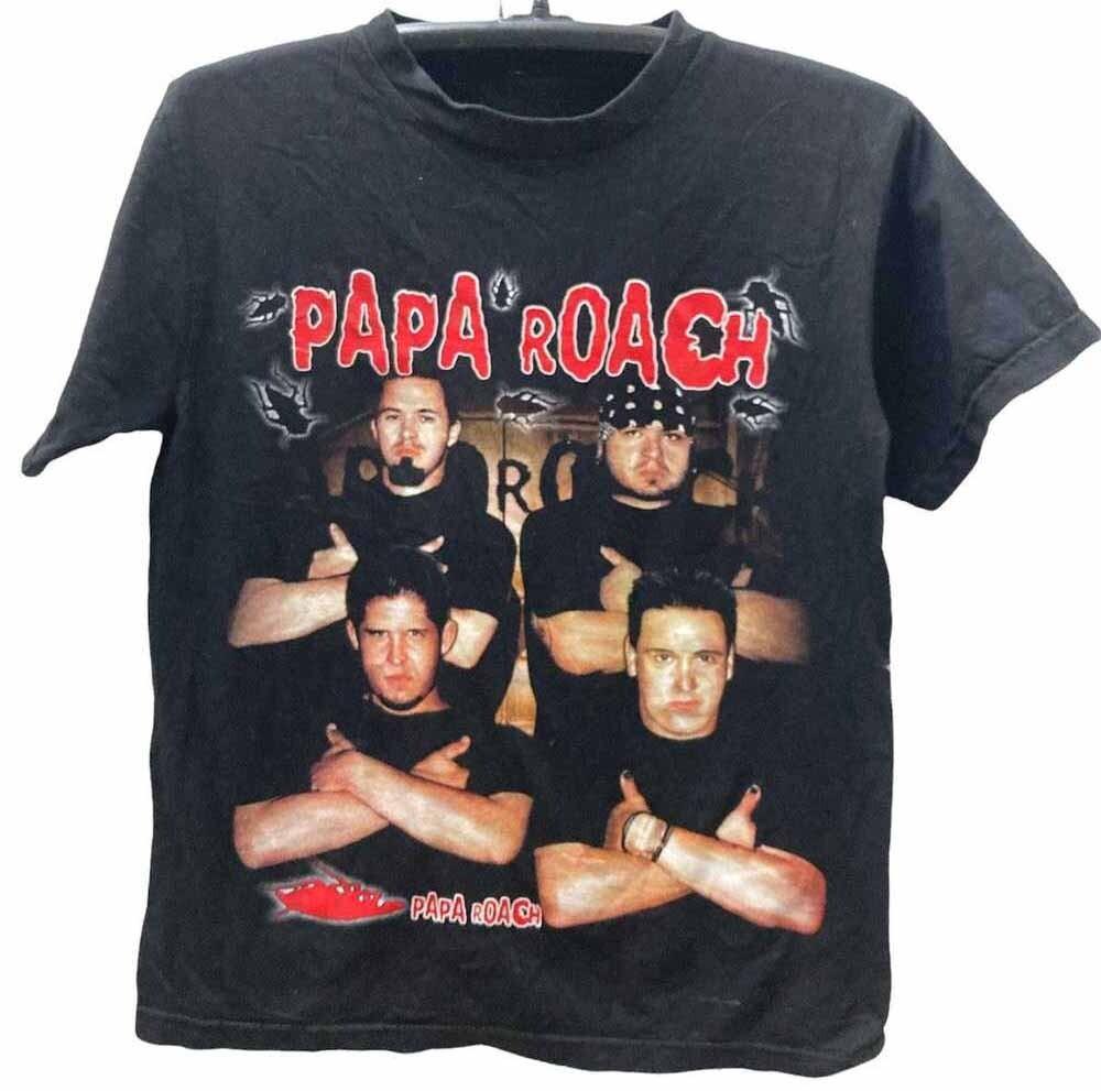 1 side Members Papa Roach Band Shirt Black Unisex T-Shirt M