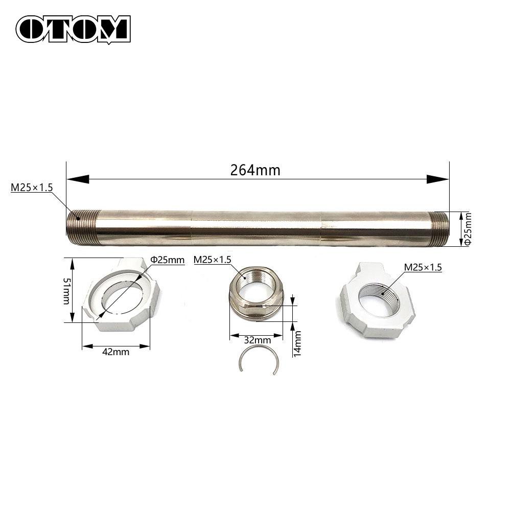 OTOM 2023 Motorcycle Rear Axle With Axle Block Nut Wheel Hub Shaft For KTM SXF XCF HUSQVARNA FC FX TC GASGAS EXF MCF 250 350 450