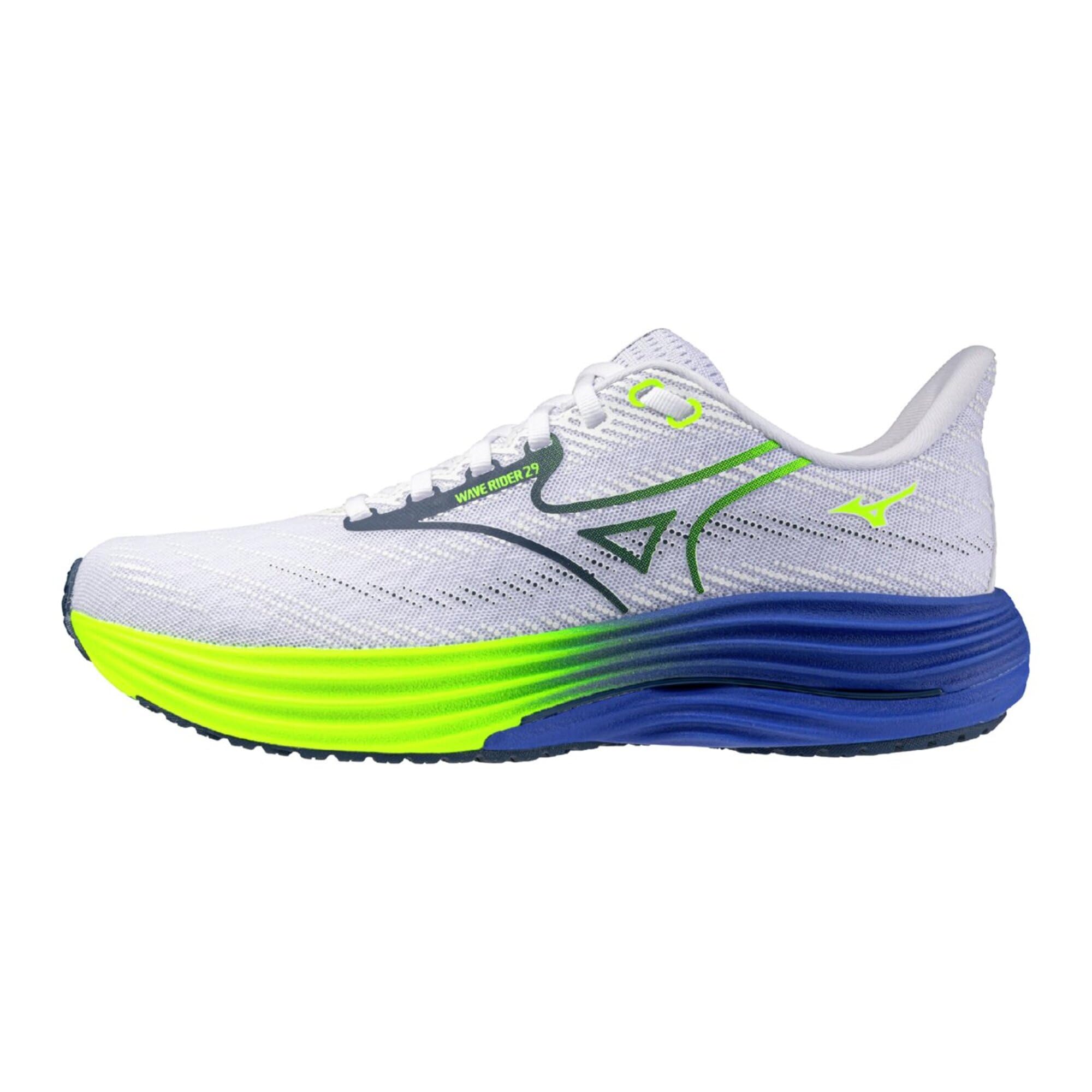 [Mizuno] Running Shoes Wave Rider 29 Men s White x Blue x Yellow 28.5 cm 2E